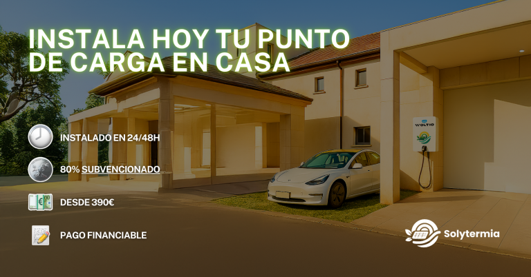 Instala cargador coche eléctrico con Solytermia